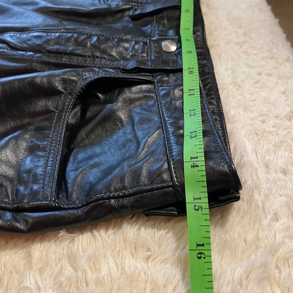 Brooks Black Genuine Leather Pants Size 30 - Picture 5 of 8